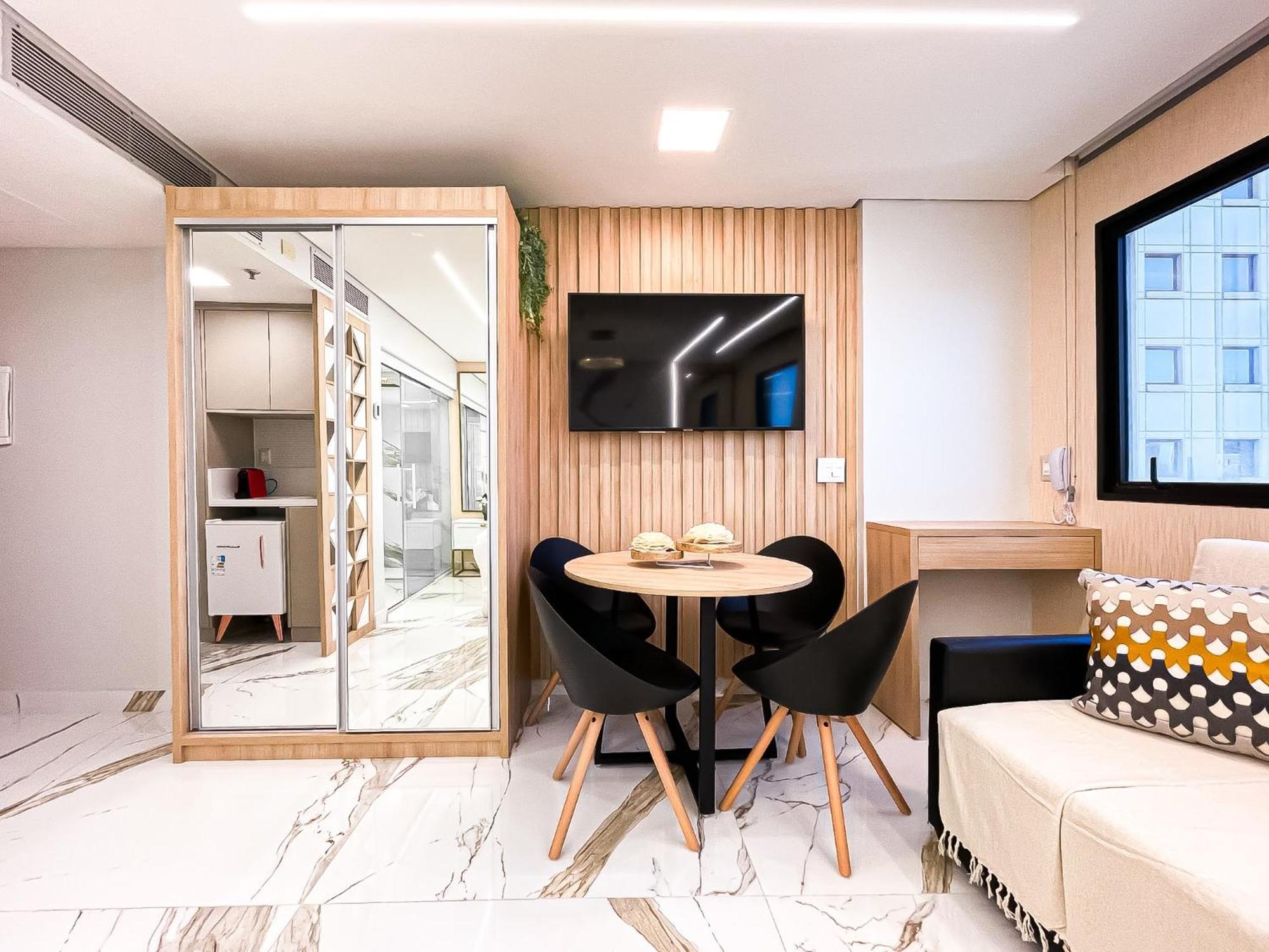 סאו פאולו M N Flats - Flat Dentro Do Hotel Wi Av Ibirapuera 2927 מראה חיצוני תמונה